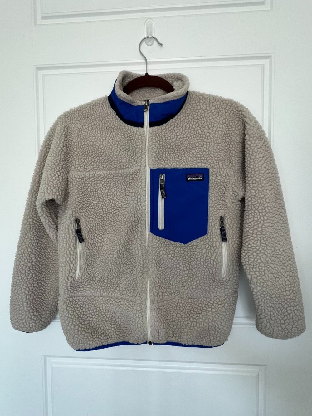 Patagonia Kids Retro X Deep Pile Fleece Jacket Sz Large Sherpa Hiking Cabincore